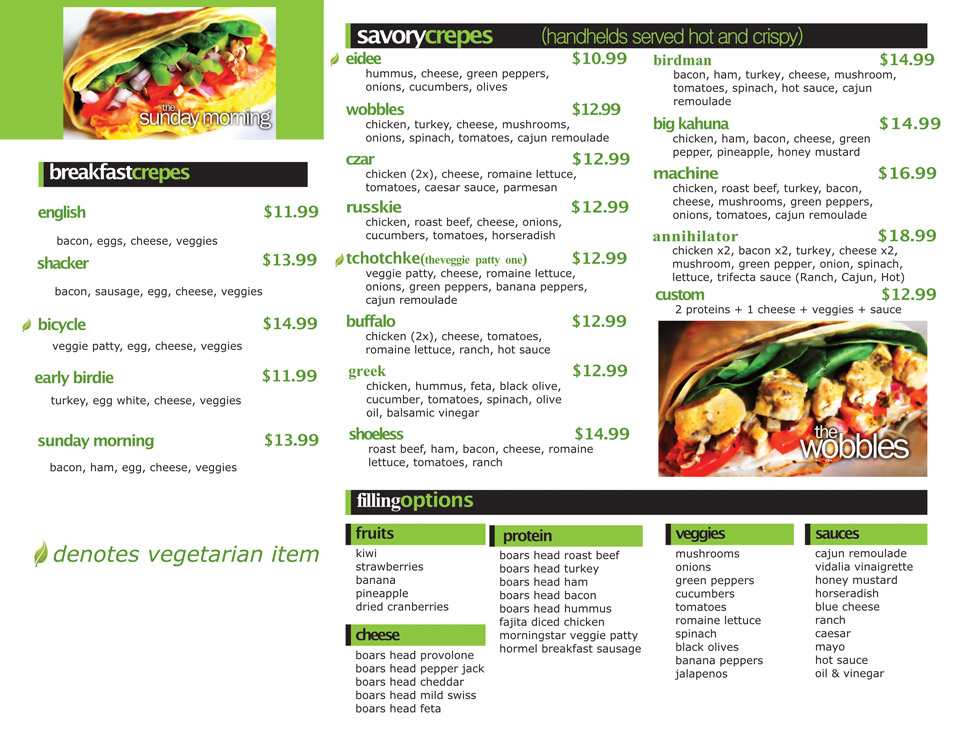 Crepevine Orlando Menu